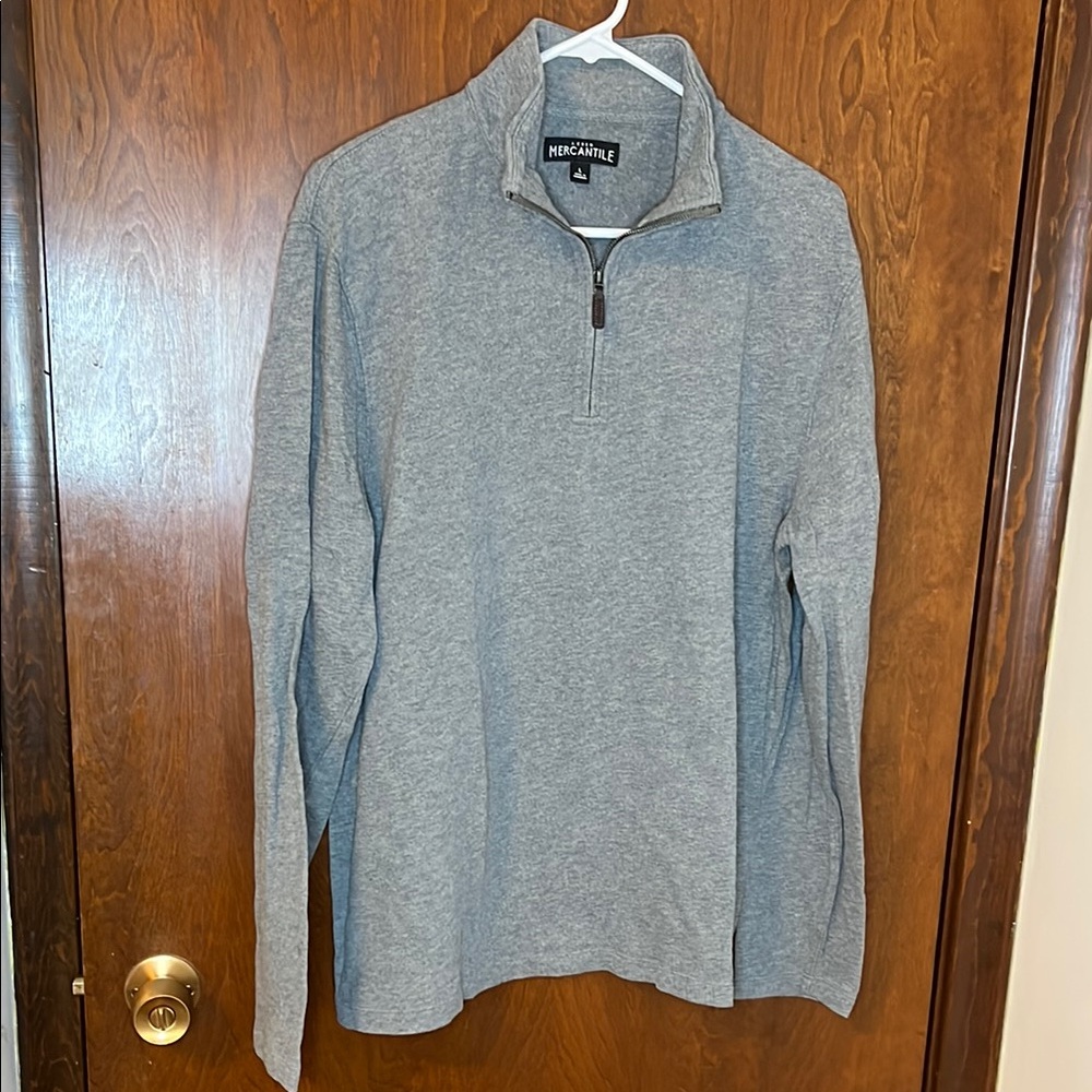 Men's Gray J. Crew Mercantile Quarter Zip | Size Large | Like New